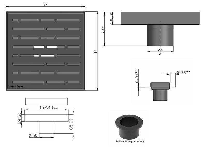 Best Shower Drains for Small Bathrooms, 6 Inch with Hair Trap and Drain Flange