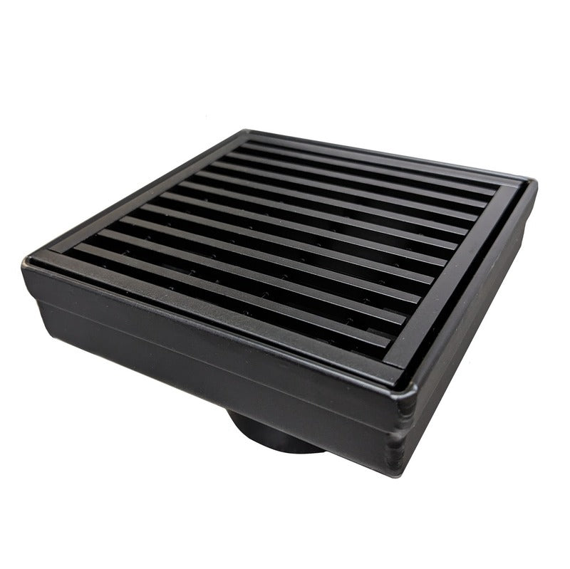 4 Inch Matte Black Square Shower Drains