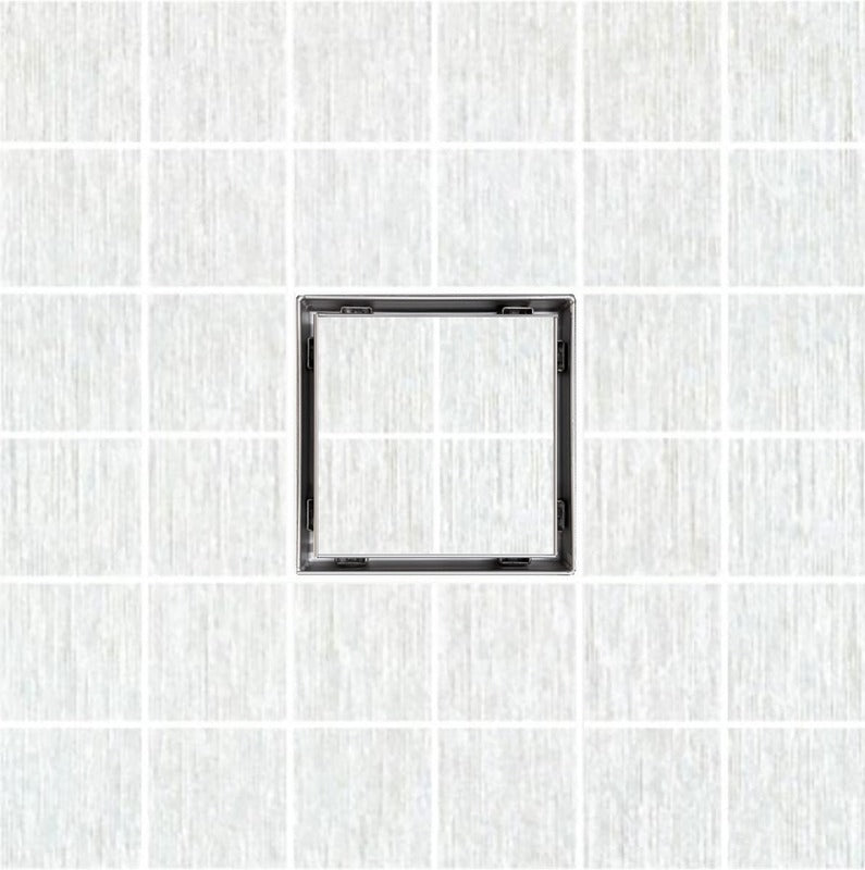 SereneDrains 5 Inch Square Tile-in Drain, Tile Floor Drain