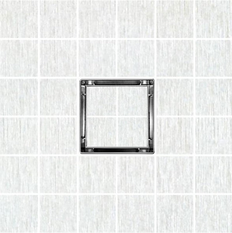 SereneDrains 5 Inch Square Tile-in Drain, Tile Floor Drain