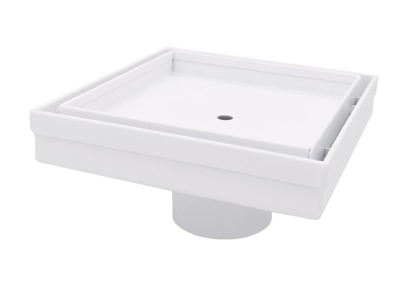 SereneDrains 5 Inch Square Tile-in Drain, Tile Floor Drain