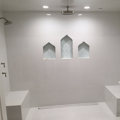 Tile Insert Linear Shower Drain, Brushed Stainless Steel, Tile-In Modern Linear Drain