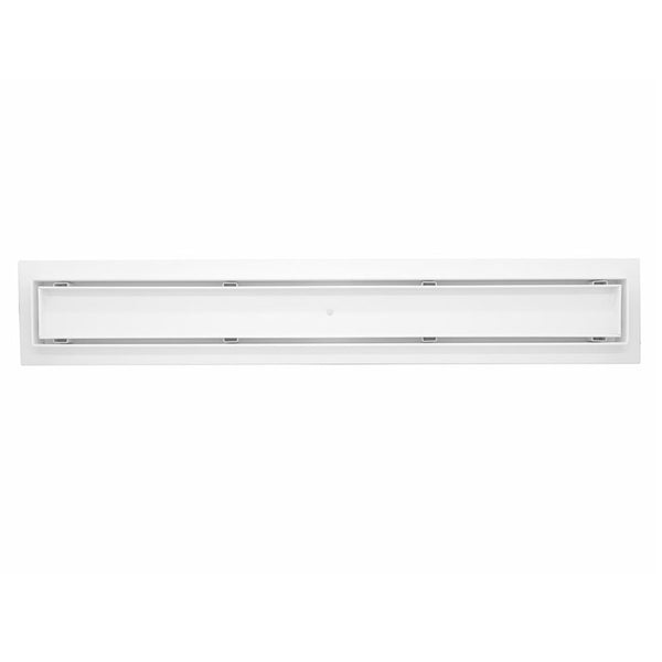 Matte White Tile Insert Linear Shower Drain | Modern Tile-Ready Linear Drain