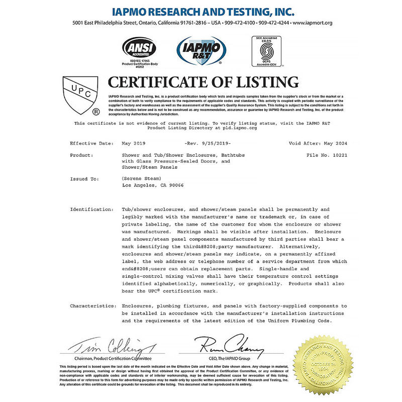 Shower Steam Spa System, Serene Steam Shower Solar Flare Revive Matte Black