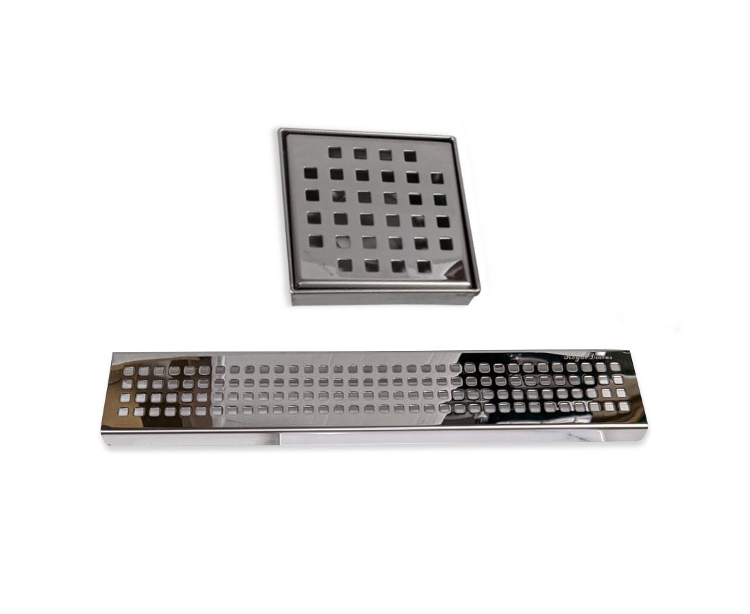 12 Inch Matte Black Stainless Steel Wall-Mounted Shower Shelf