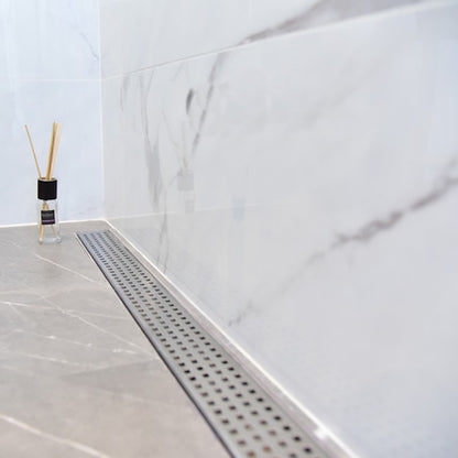 60 Inch Side Outlet Linear Shower Drain with Hair Trap by SereneDrains