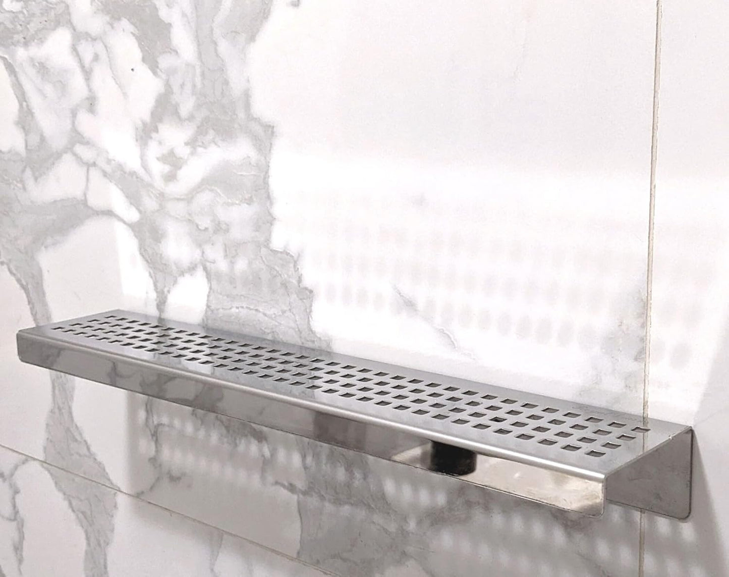 12 Inch Matte Black Stainless Steel Wall-Mounted Shower Shelf