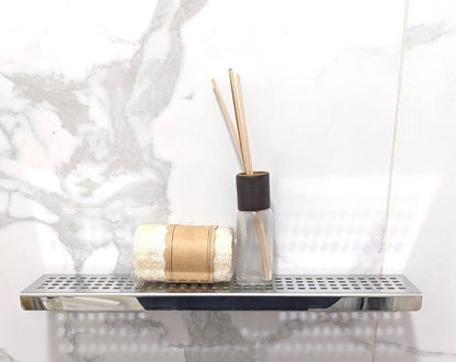 12 Inch Matte Black Stainless Steel Wall-Mounted Shower Shelf