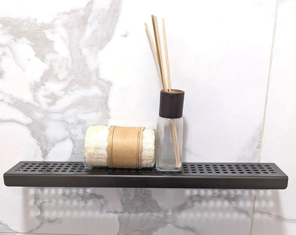 12 Inch Dark Bronze Stainless Steel Wall-Mounted Shower Shelf