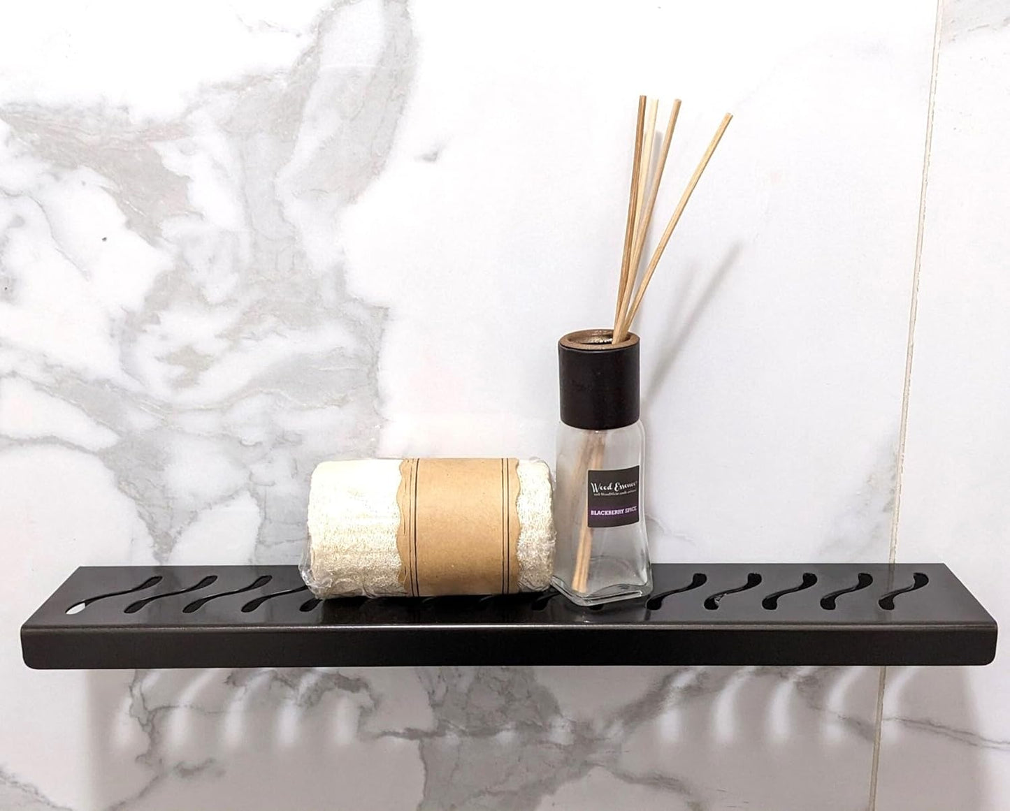 12 Inch Oil Rubbed Bronze Stainless Steel Wall-Mounted Shower Shelf