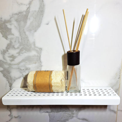 12 Inch Matte Black Stainless Steel Wall-Mounted Shower Shelf