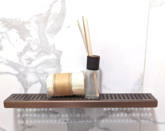 12 Inch Oil Rubbed Bronze Stainless Steel Wall-Mounted Shower Shelf