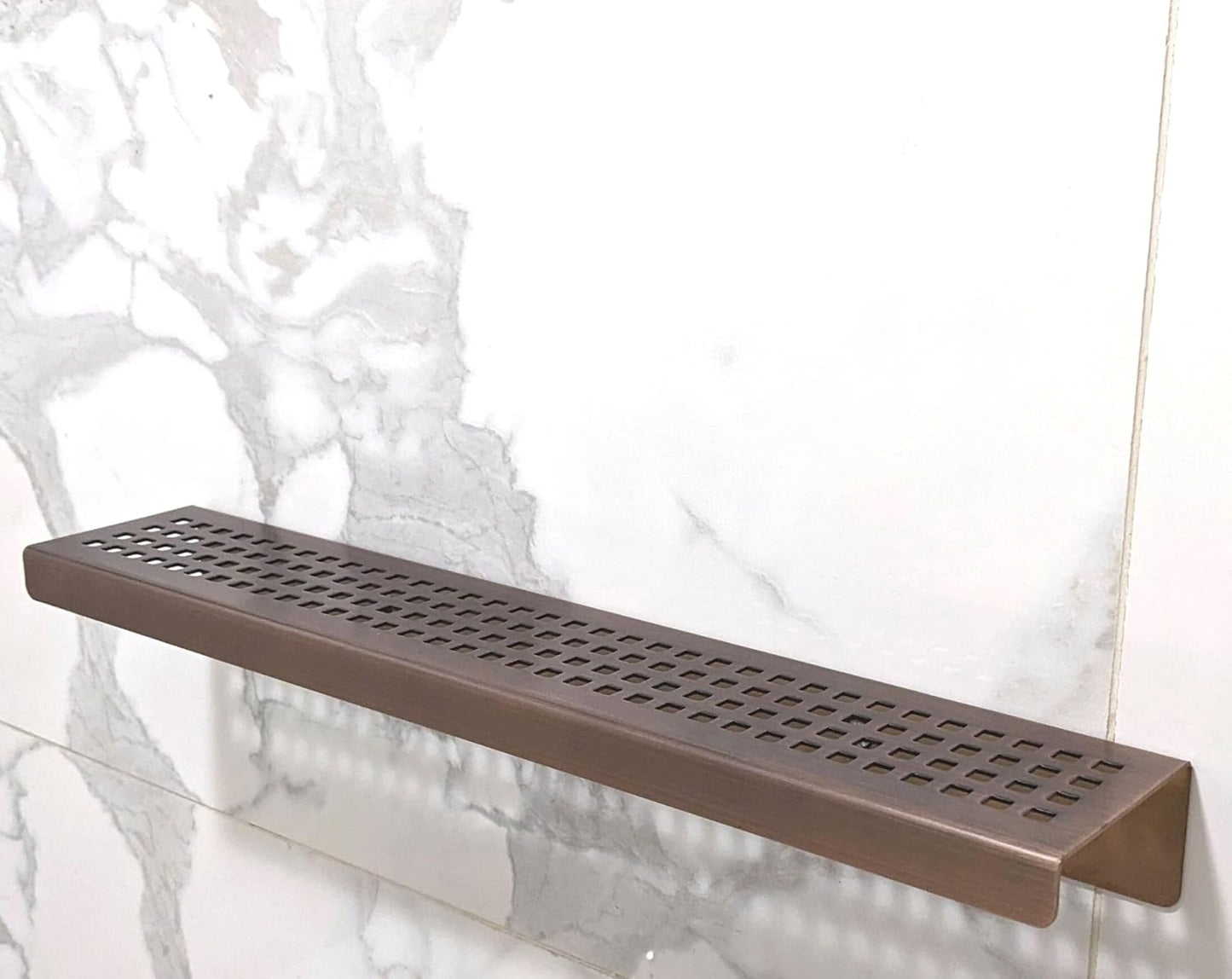 12 Inch Matte Black Stainless Steel Wall-Mounted Shower Shelf