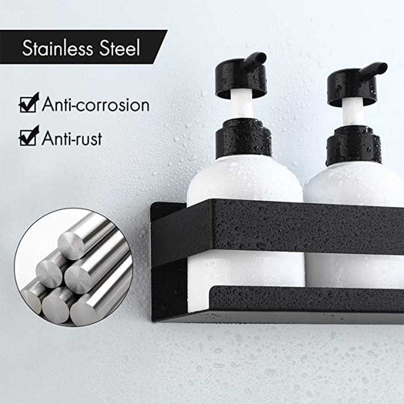 Wall-Mounted Adhesive Stainless Steel Shower Caddy Shelf