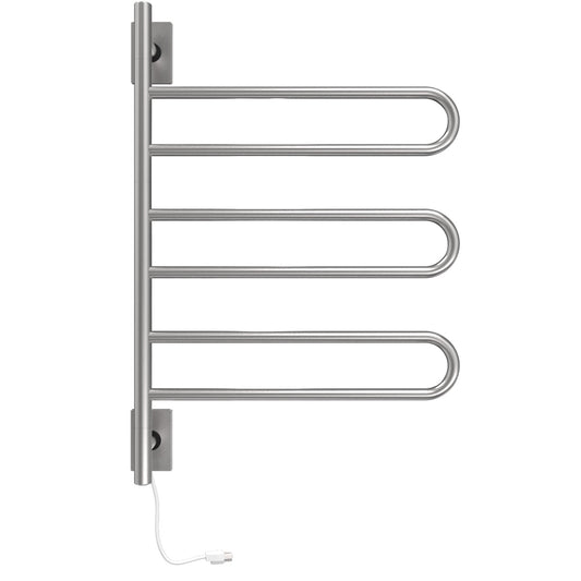 Amba Swivel SL3 Heated Towel Rack – Rotating Bars Towel Warmer, Plug-In/Hardwired Combo