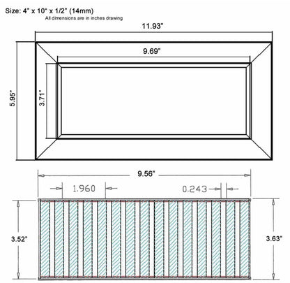 Chameleon Tile Vent Registers 4 x 10 Inch