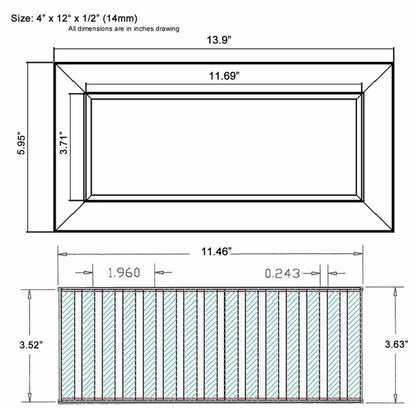 Chameleon Tile Vent Registers 4 x 12 Inch