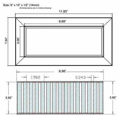 Chameleon Tile Vent Registers 6 x 10 Inch