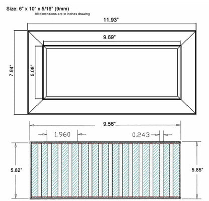 Chameleon Tile Vent Registers 6 x 10 Inch