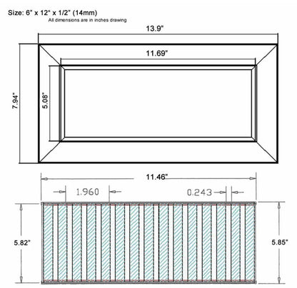 Chameleon Tile Vent Registers 6 x 12 Inch