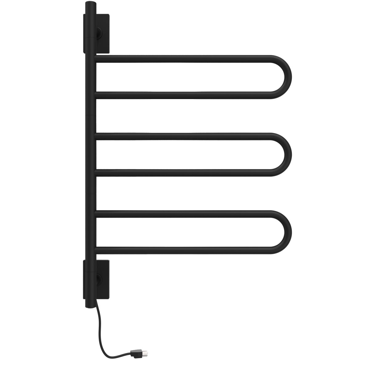 Amba Swivel SL3 Heated Towel Rack – Rotating Bars Towel Warmer, Plug-In/Hardwired Combo