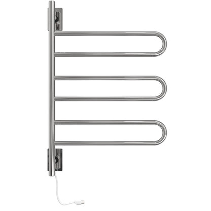 Amba Swivel SL3 Heated Towel Rack – Rotating Bars Towel Warmer, Plug-In/Hardwired Combo