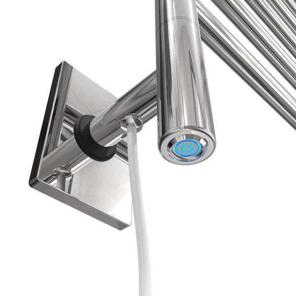 Amba Swivel SL3 Heated Towel Rack – Rotating Bars Towel Warmer, Plug-In/Hardwired Combo