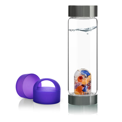 VitaJuwel ViA Gem-Water Bottle with GemPod and Loop Caps