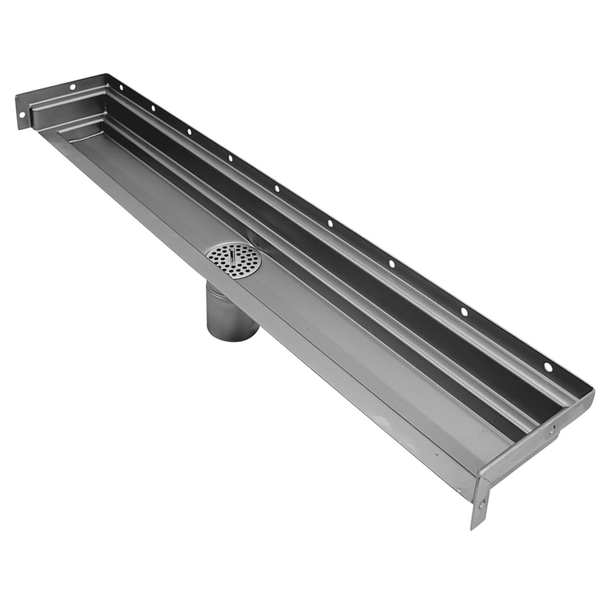 Tile Insert Wall-Mounted Wall-to-Wall Linear Shower Drain by Drains Unlimited