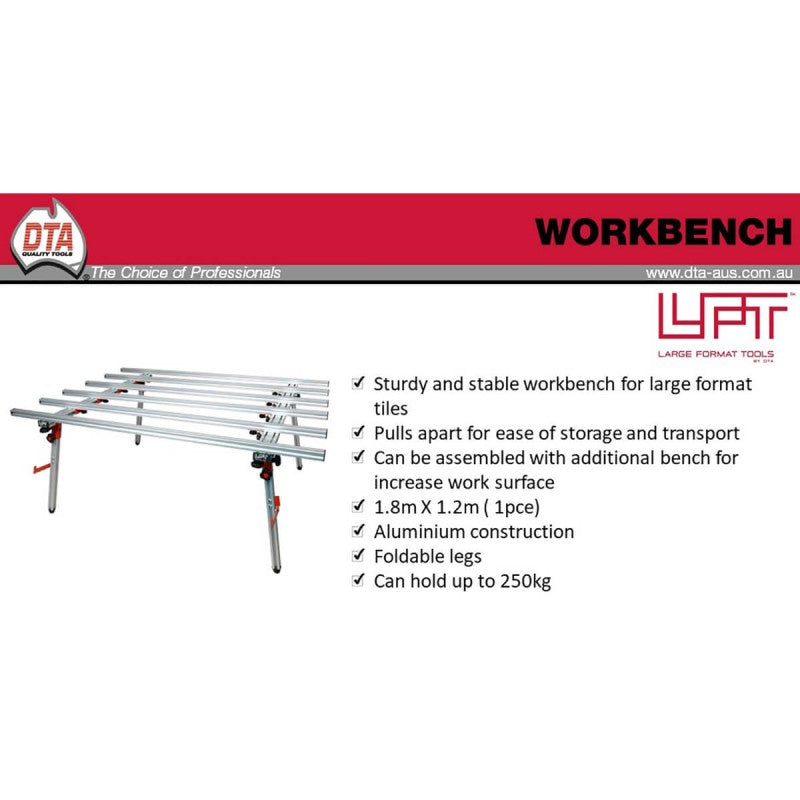 Workbench for Large Format Tiles 6ft x 4ft, DTA LFWB180120