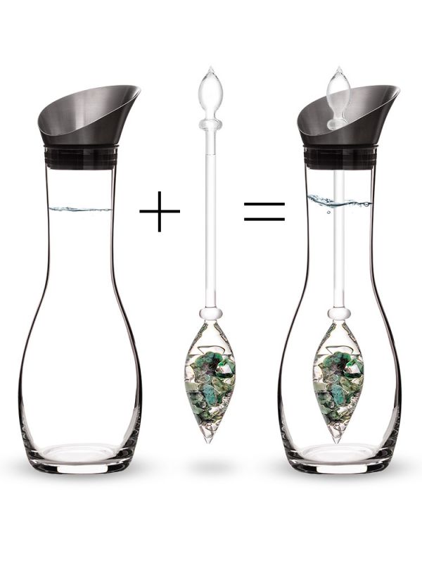 VitaJuwel Era Gem Water Decanter with Gemstone Vial