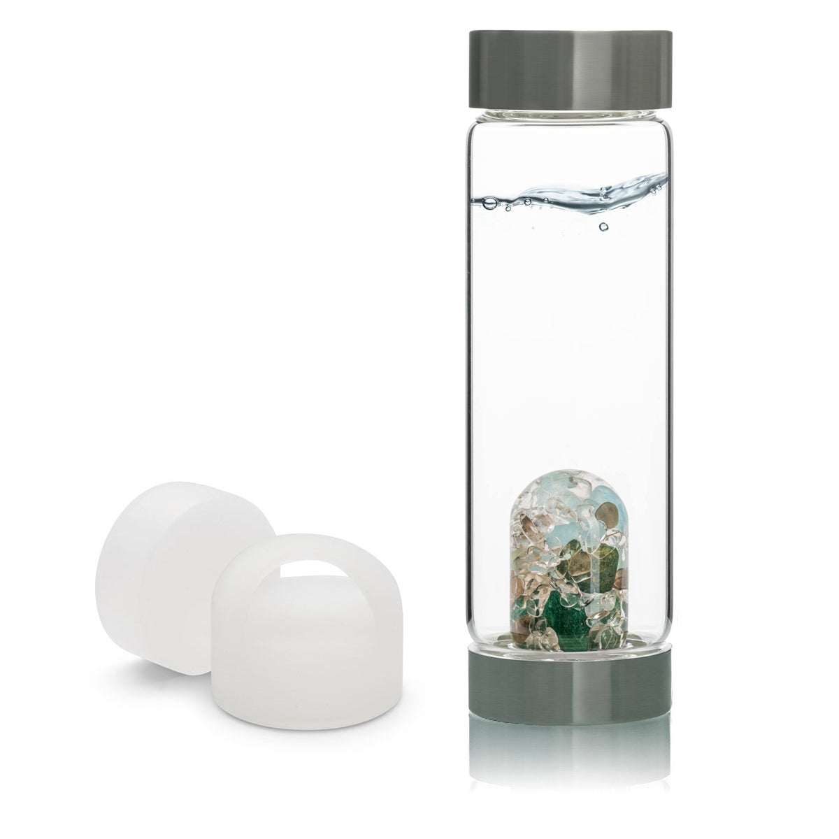VitaJuwel ViA Gem-Water Bottle with GemPod and Loop Caps