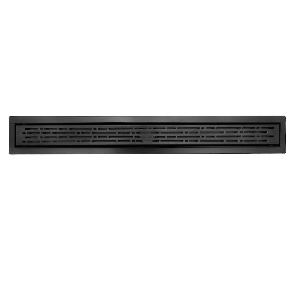 SereneDrains Matte Black Linear Shower Drain Broken Lane Design