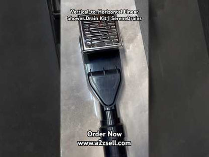 SereneDrains Side Discharge Vertical-to-Horizontal Converter with Tile Insert Linear Drain Kit