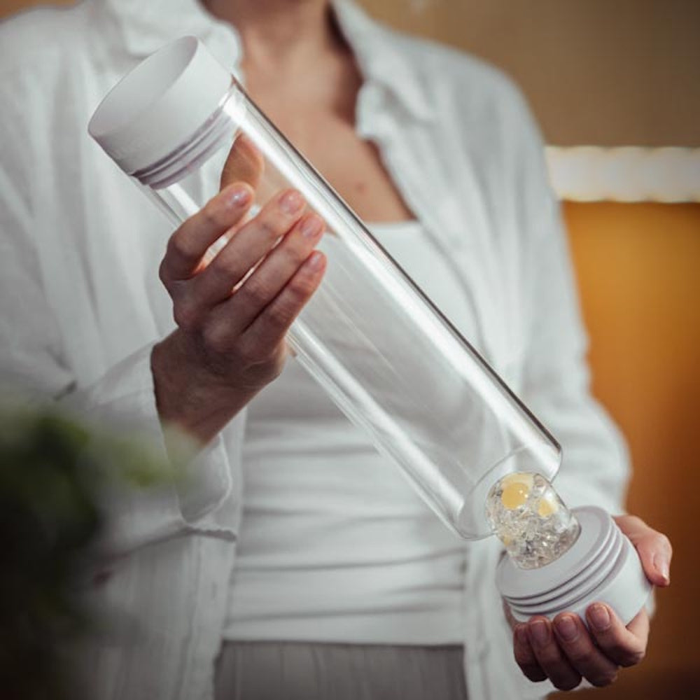 Sana Crystal Water Carafe, Glass Bottles for Crystal-Infused Water