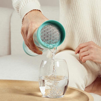 Sana Crystal Water Carafe, Glass Bottles for Crystal-Infused Water