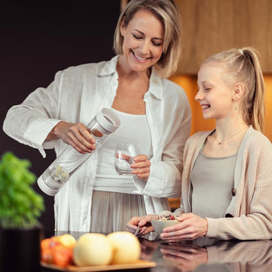 Sana Crystal Water Carafe, Glass Bottles for Crystal-Infused Water