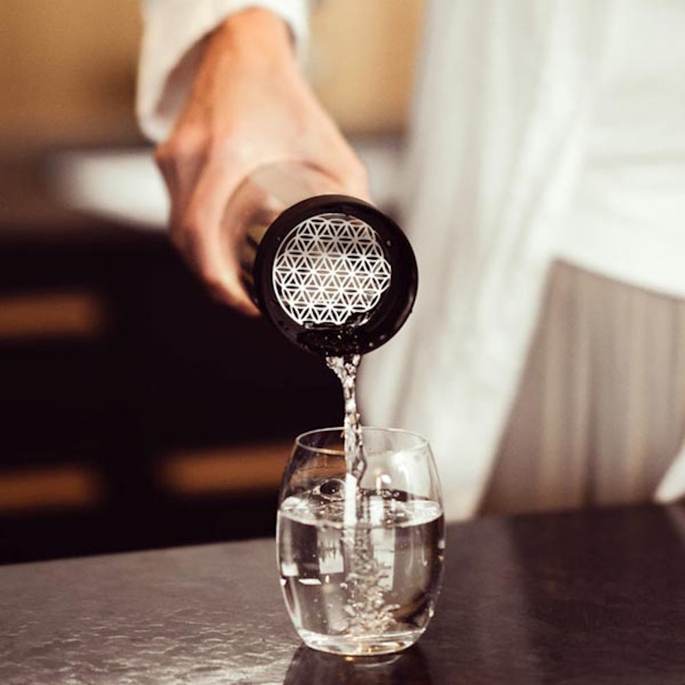 Sana Crystal Water Carafe, Glass Bottles for Crystal-Infused Water