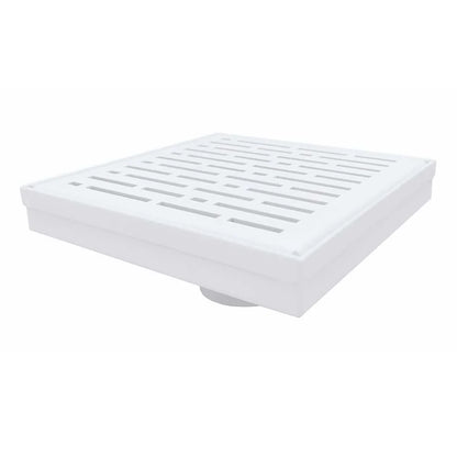 SereneDrains WOW Drain™ Horizontal Side Discharge Outlet with Square Shower Drain Kit