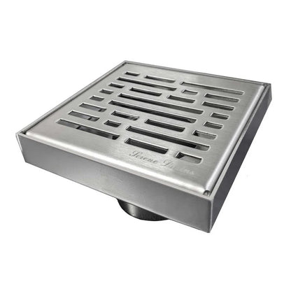 SereneDrains WOW Drain™ Horizontal Side Discharge Outlet with Square Shower Drain Kit