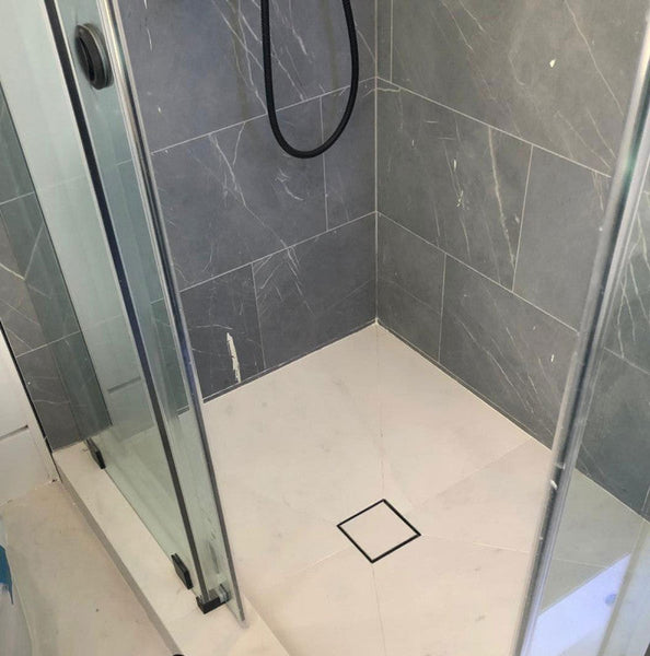 6 Inch Infinity Shower Drain with Hair Trap and Drain Flange Kit
