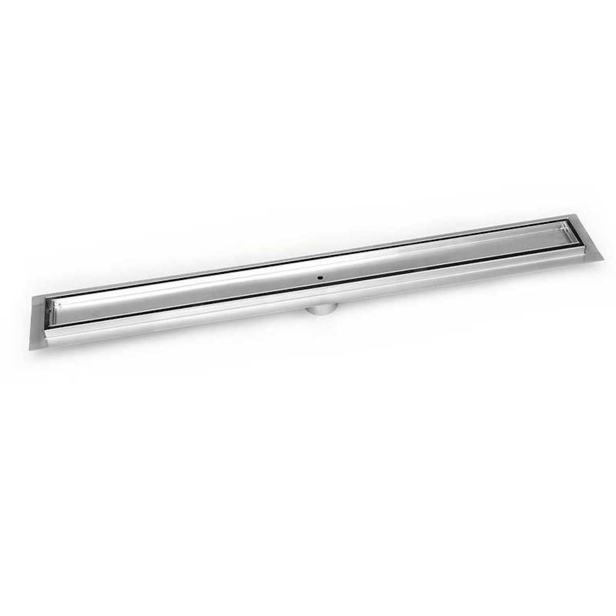 SereneDrains Tile Insert Linear Shower Drain, Brushed Stainless Steel, Tile In Linear Drain