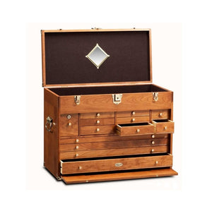Gerstner 2613 Pro Series Wood Chest for Hobby Supplies, Jewelry, Valuables Storage