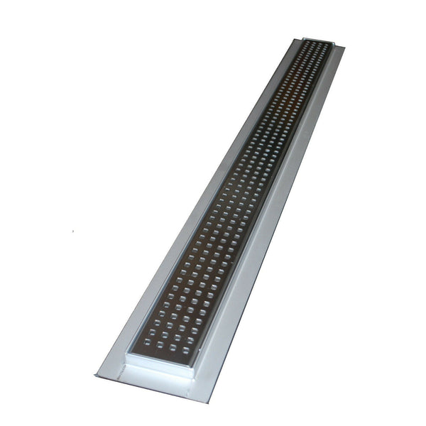 Side Outlet Linear Shower Drain, Traditional Square Design by SereneDrains