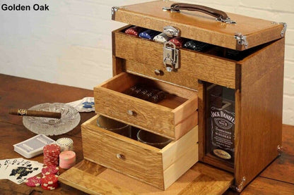 Gerstner 1403 Aficionado Golden Oak Travel Bar