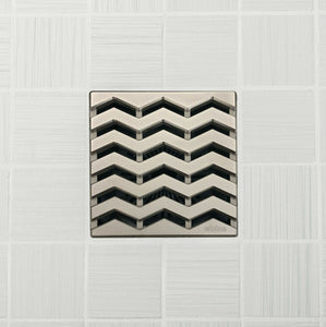 Ebbe E4816 Trend Brushed Nickel Square Shower Drain And Rough-in Adapter Kit
