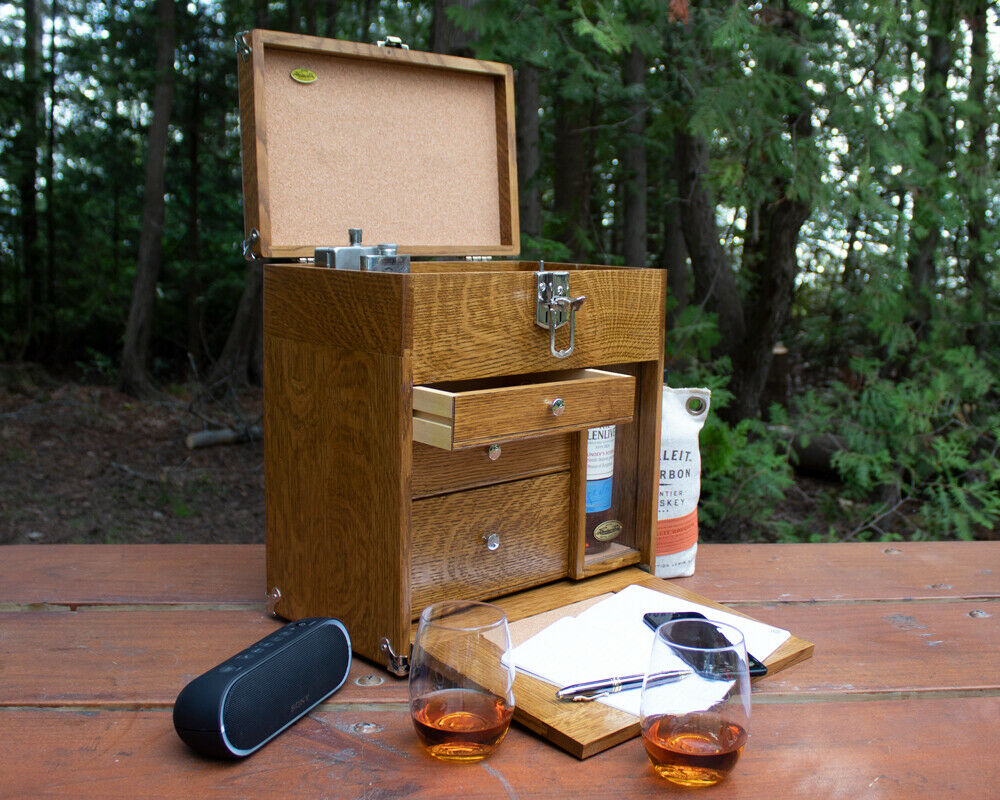 Gerstner 1403 Aficionado Golden Oak Travel Bar