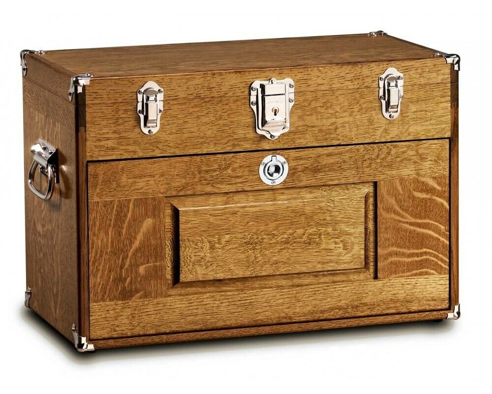 Gerstner USA 2007 Wood Chest for Hobbies, Tools, Jewelry Box, Personal Valuables