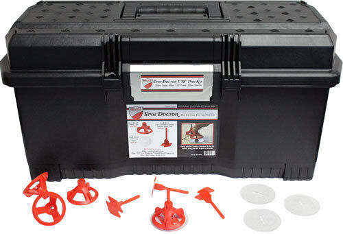Spin Doctor PRO Tile Leveling System Kit – 200 Caps, 500 Bases, 100 Shields