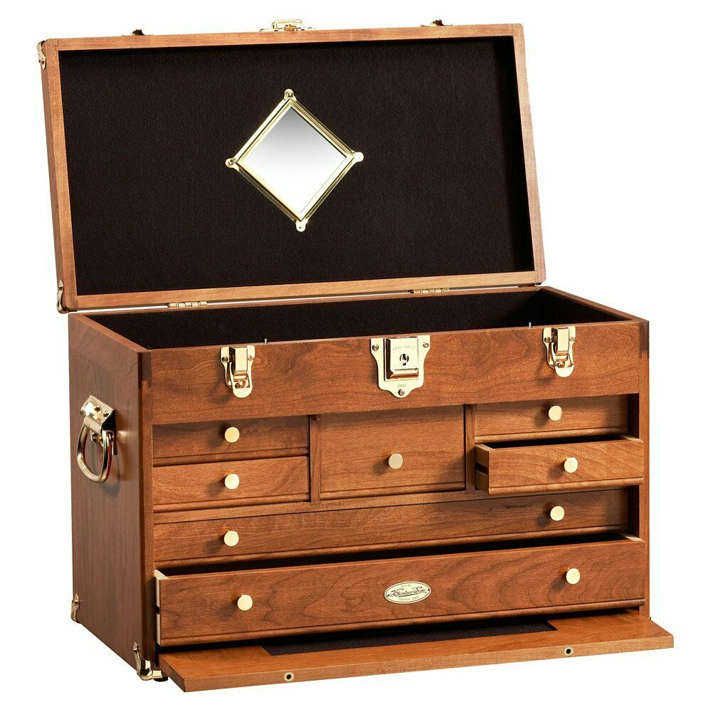 Gerstner USA 2007 Wood Chest for Hobbies, Tools, Jewelry Box, Personal Valuables